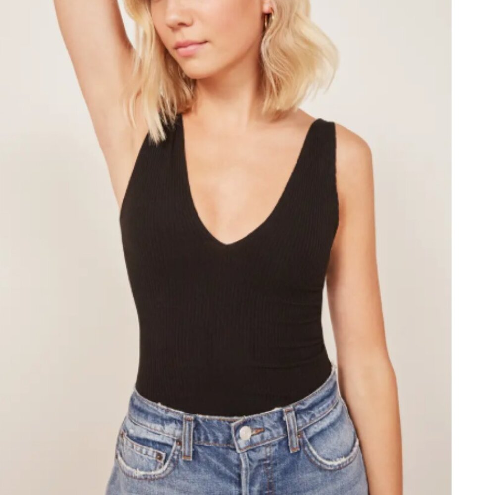 Reformation Maui Top in Black
